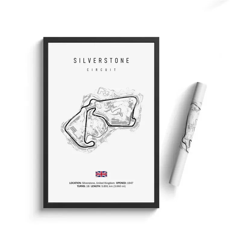 Racing Circuit Canvas Wall Art Poster
