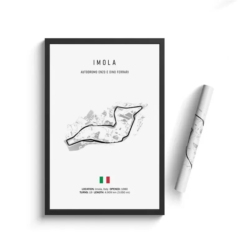 Racing Circuit Canvas Wall Art Poster