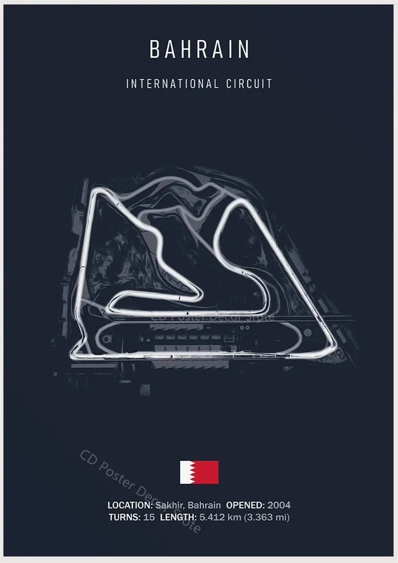 Racing Circuit Canvas Wall Art Poster - Imola & Monaco