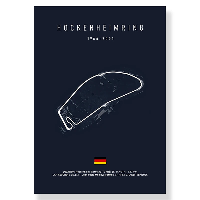 Racing Circuit Canvas Wall Art Poster - Imola & Monaco