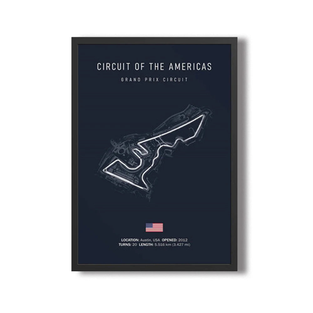 World Racing Circuit Canvas Poster