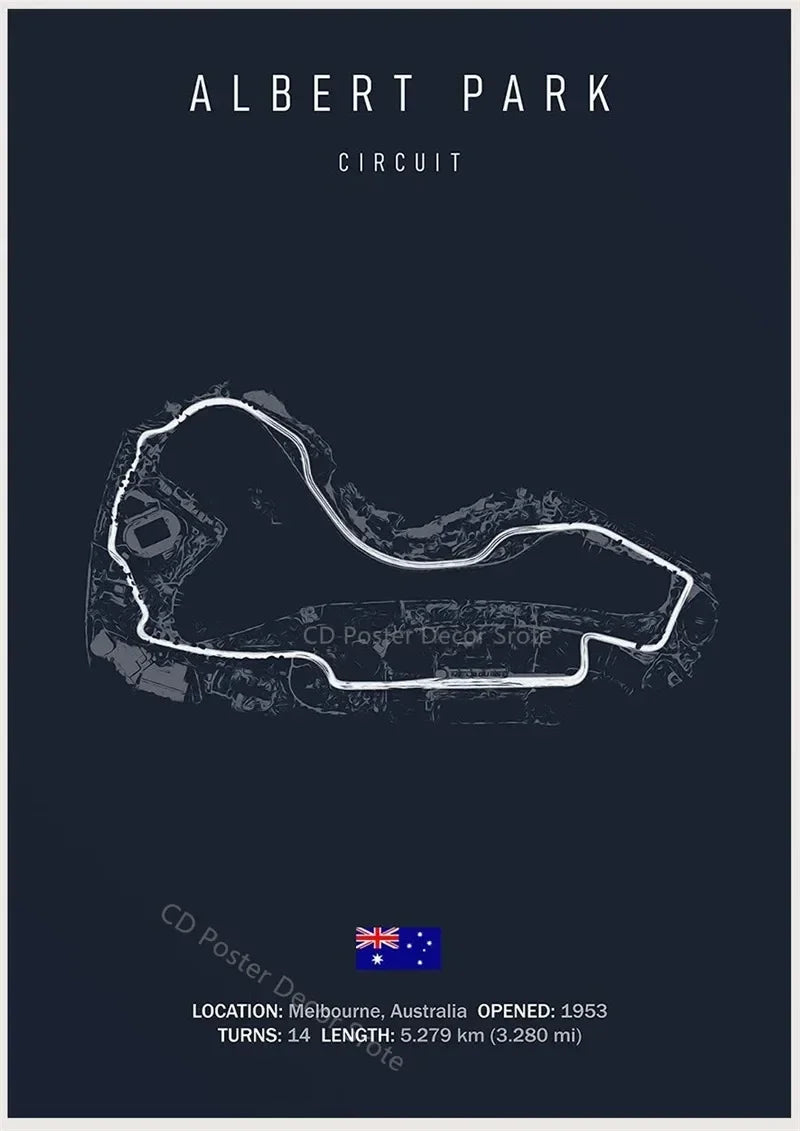 Racing Circuit Canvas Wall Art Poster - Imola & Monaco