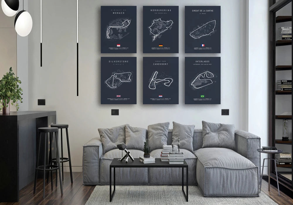World Racing Circuit Canvas Poster