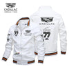 Printed Varsity Track Hooded Jacket