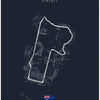 Modern Track Outline Canvas Poster - Unframed