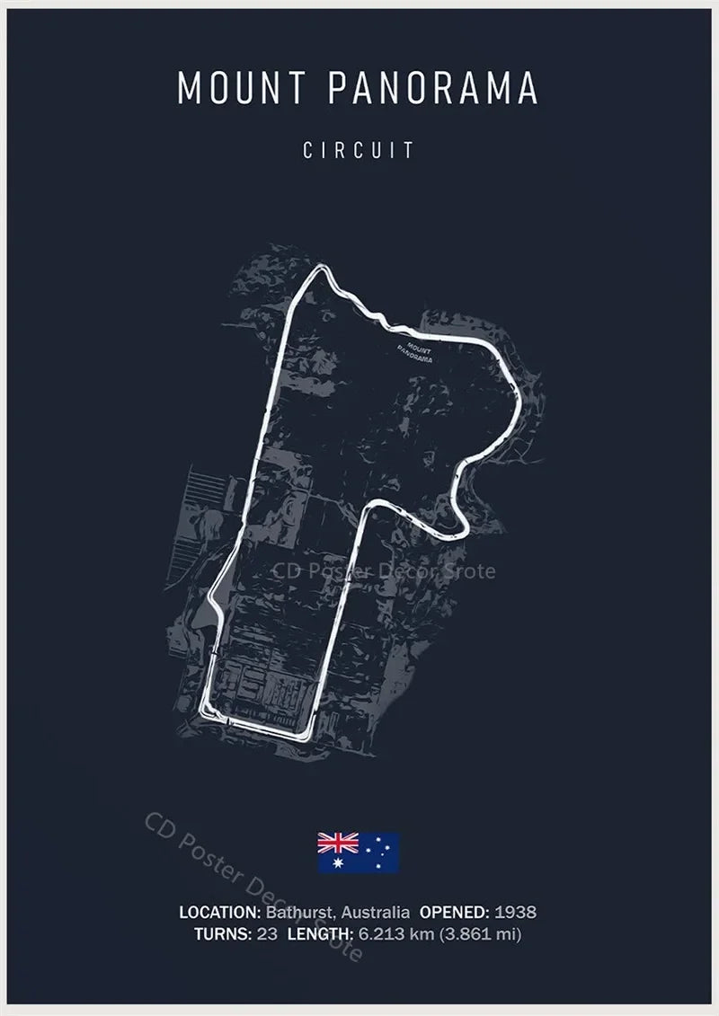 Racing Circuit Canvas Wall Art Poster - Imola & Monaco