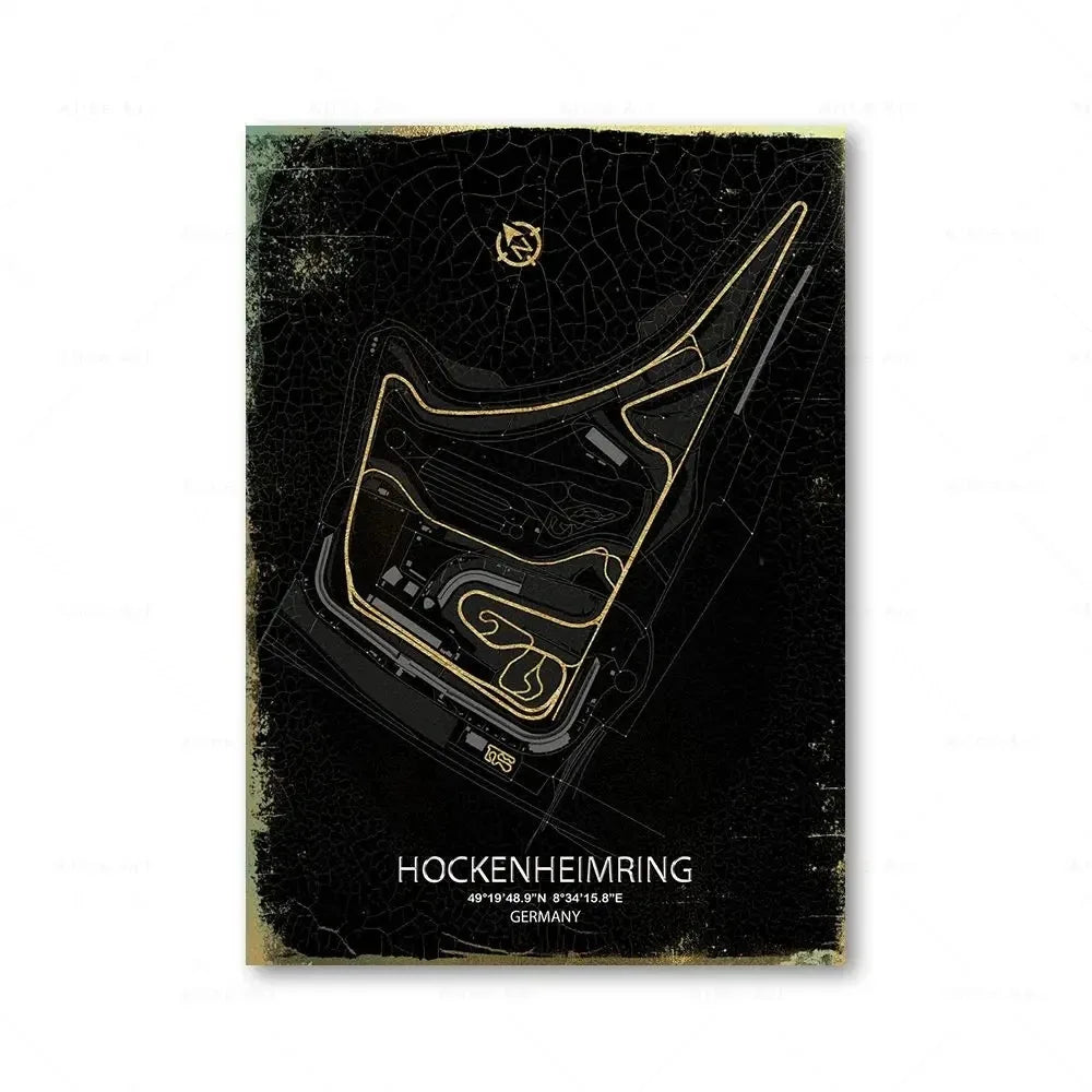 Racing Circuit Canvas Wall Art Poster - Monaco & Spa