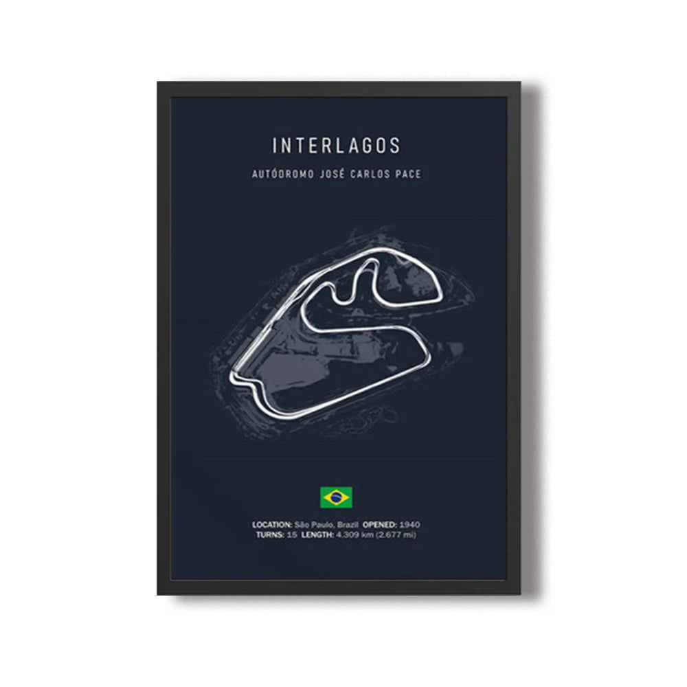 World Racing Circuit Canvas Poster