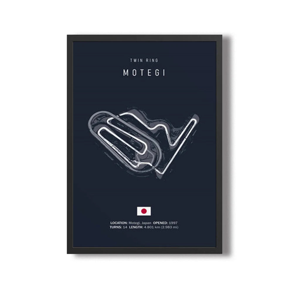 World Racing Circuit Canvas Poster
