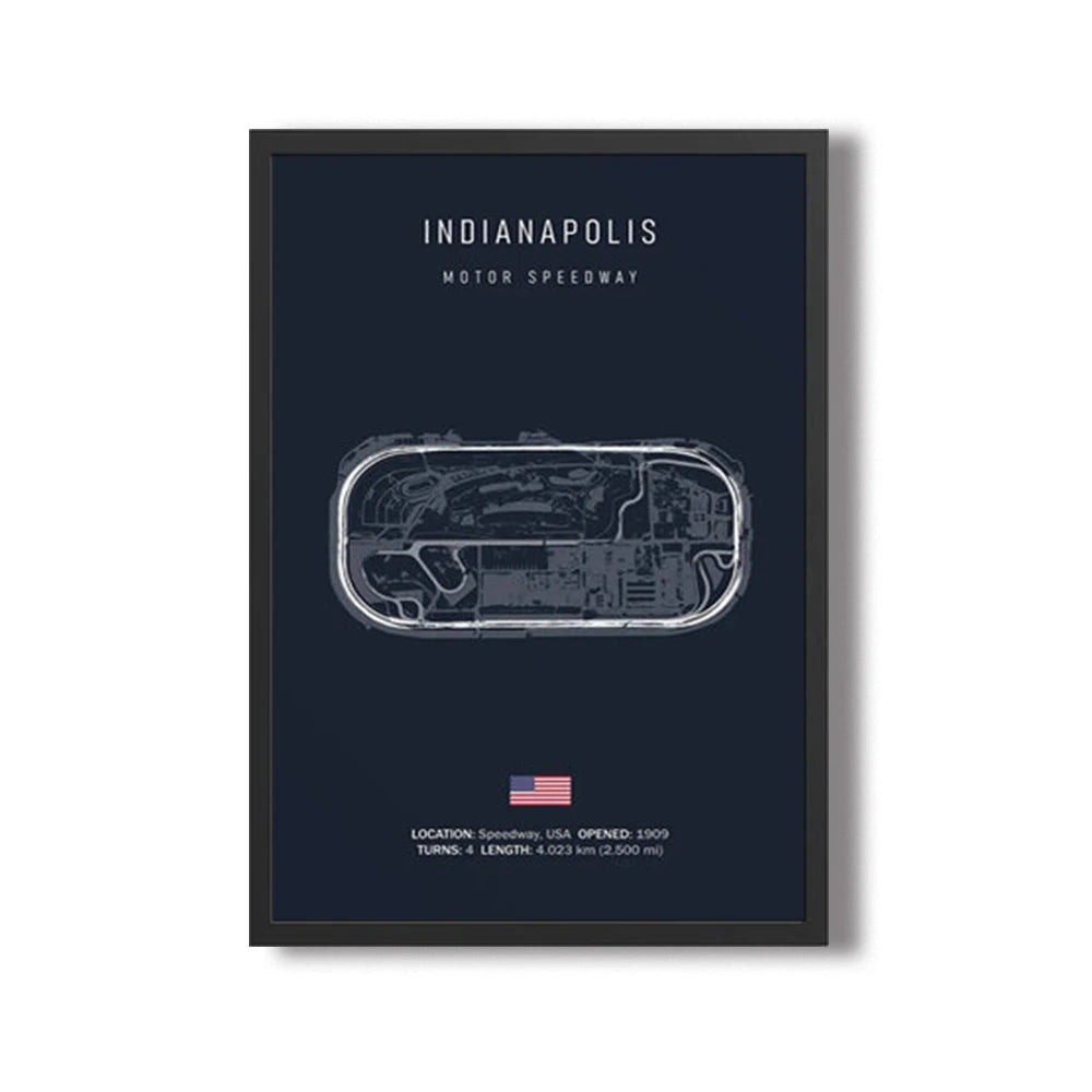 World Racing Circuit Canvas Poster