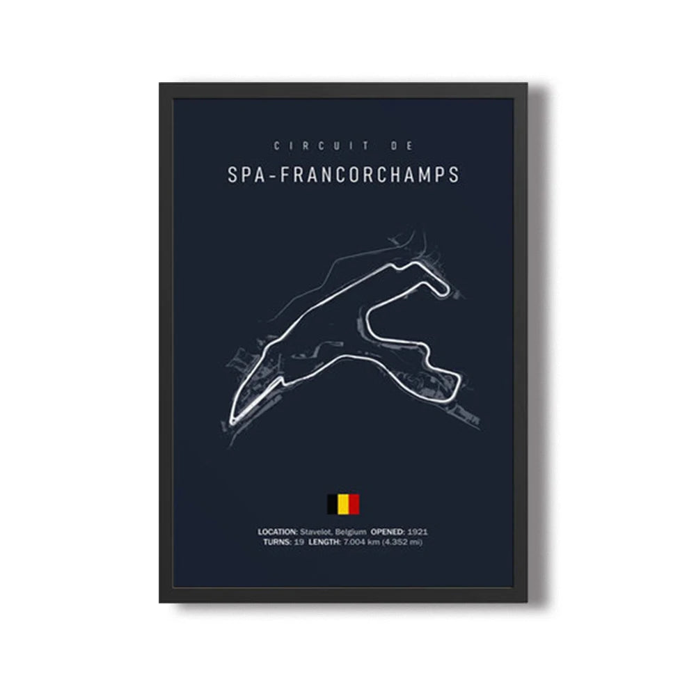 World Racing Circuit Canvas Poster