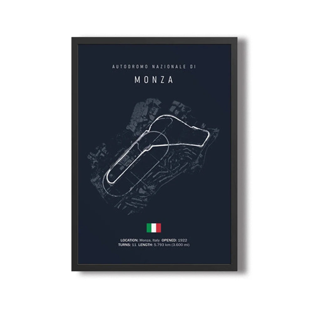 World Racing Circuit Canvas Poster