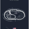 Modern Track Outline Canvas Poster - Unframed