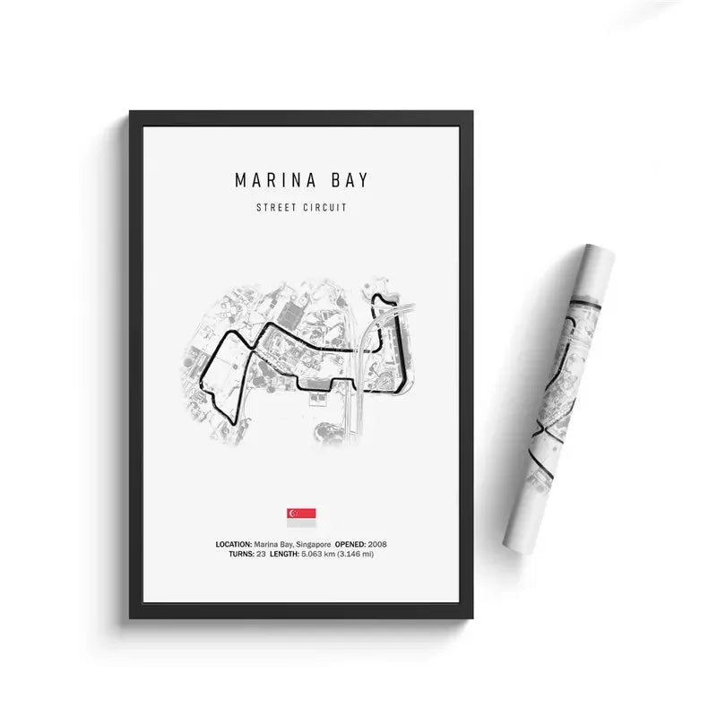 Racing Circuit Canvas Wall Art Poster