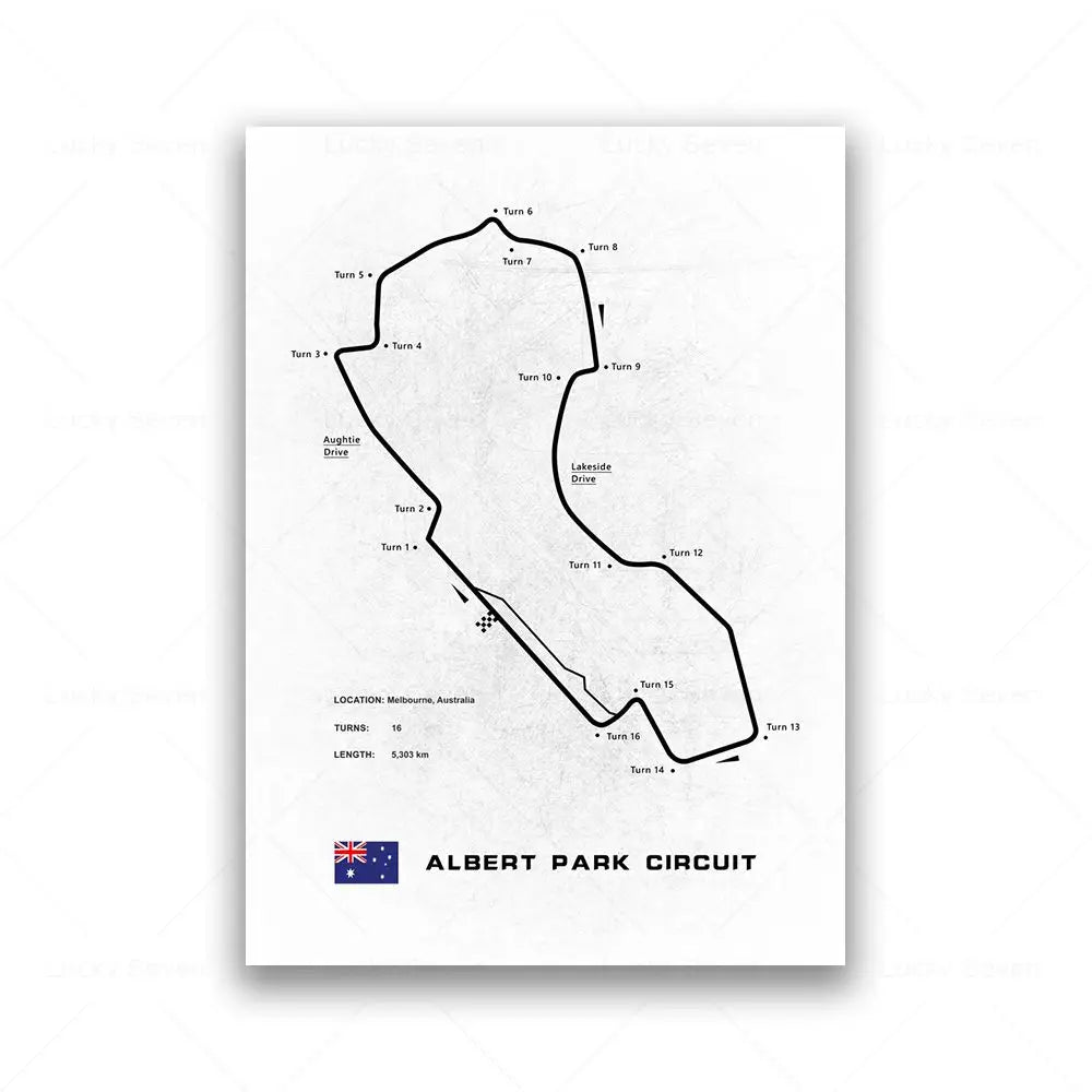 Minimalist Circuit Map Canvas Print - Unframed