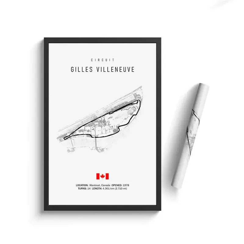 Racing Circuit Canvas Wall Art Poster