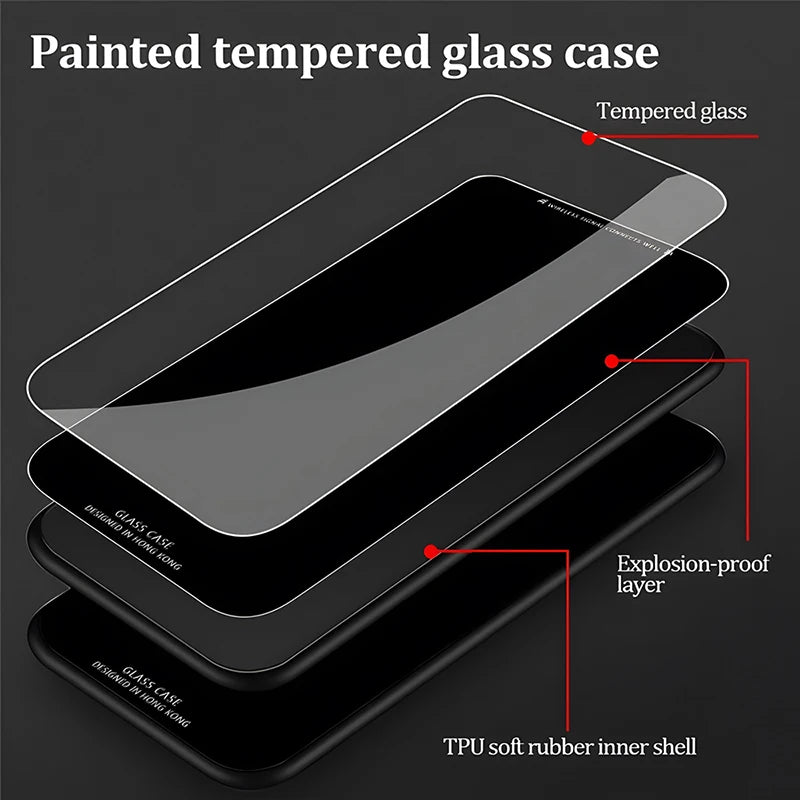 Racing Stripe Protective Phone Case - Glass Back