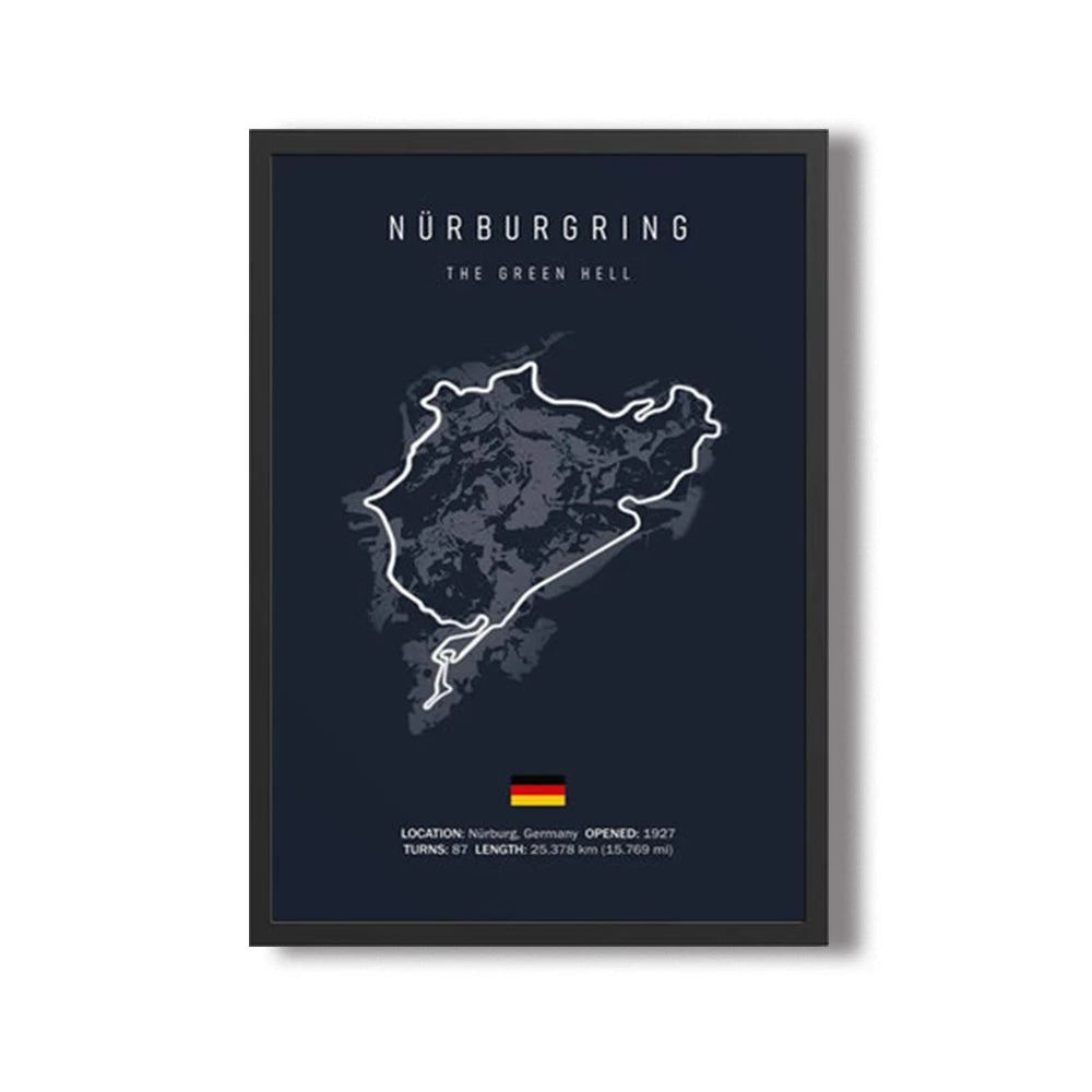 World Racing Circuit Canvas Poster