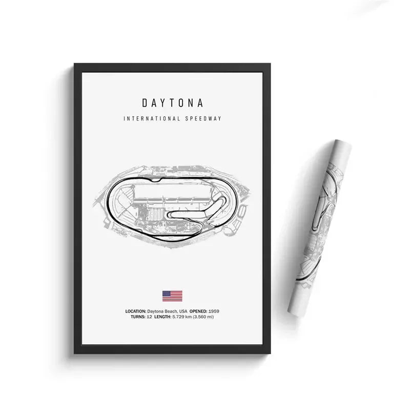 Racing Circuit Canvas Wall Art Poster