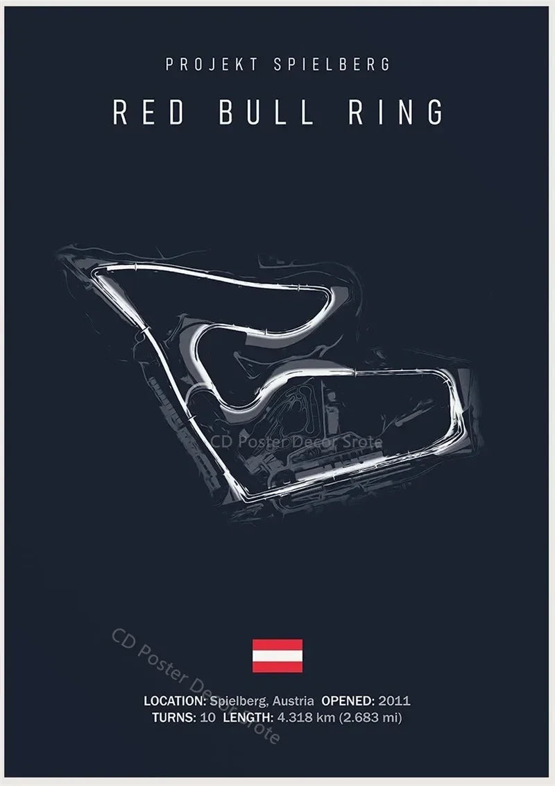 Racing Circuit Canvas Wall Art Poster - Imola & Monaco