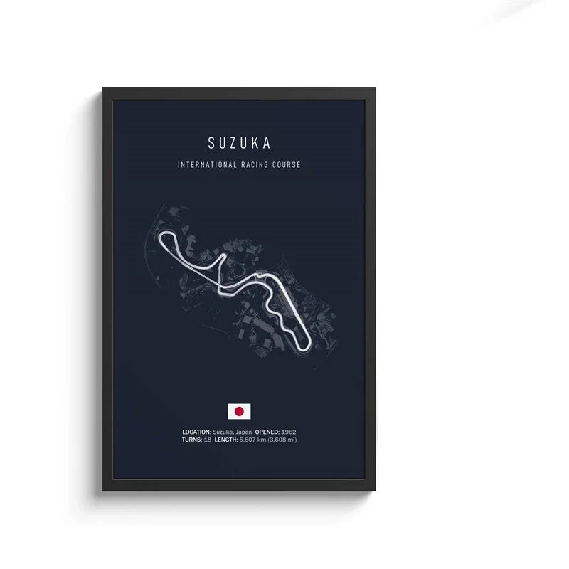 Racing Circuit Canvas Wall Art Poster
