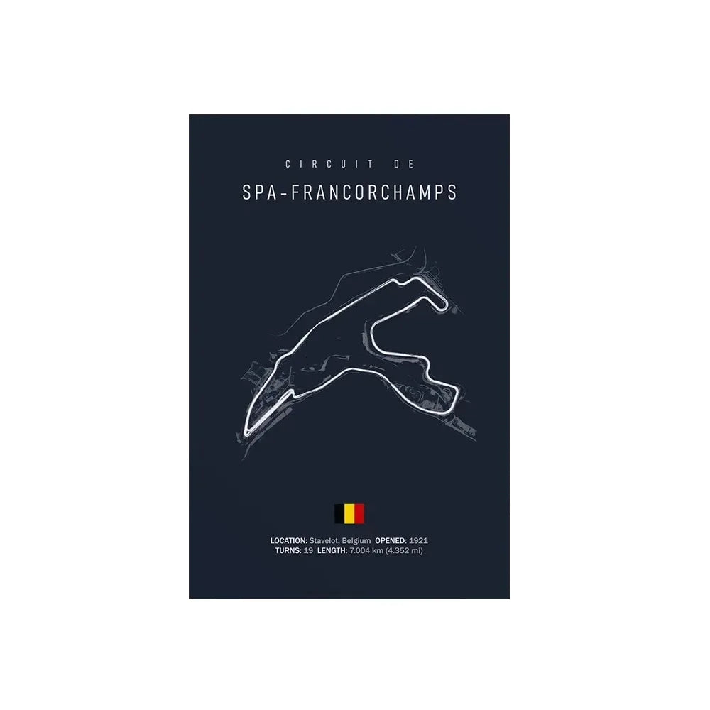 World Racing Circuit Canvas Poster