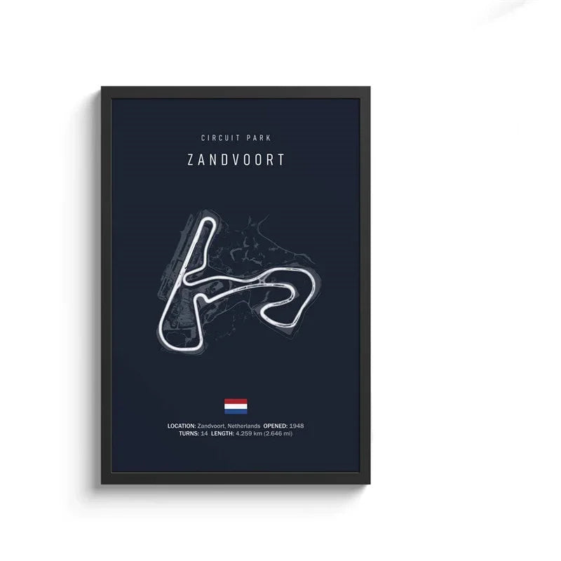Racing Circuit Canvas Wall Art Poster