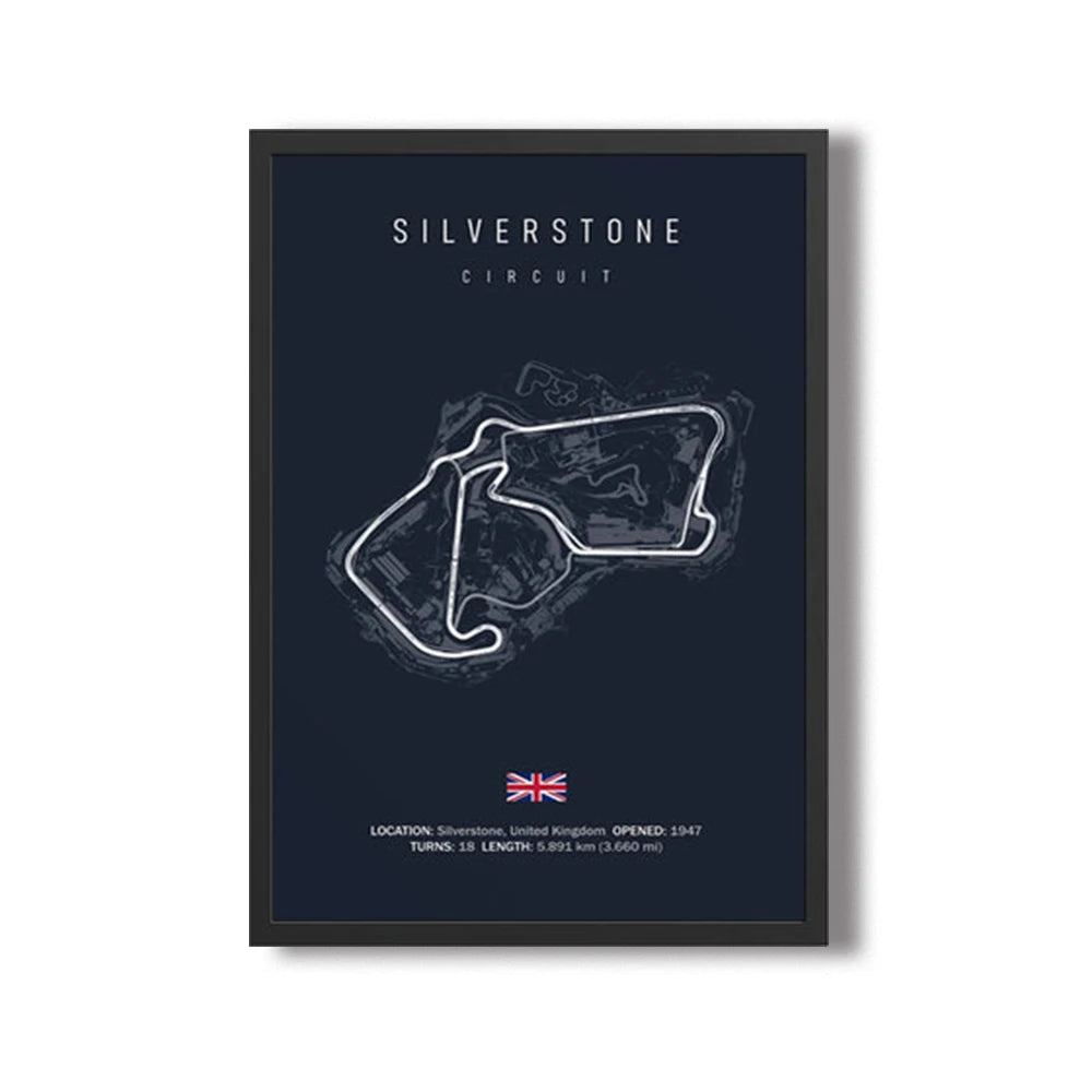 World Racing Circuit Canvas Poster