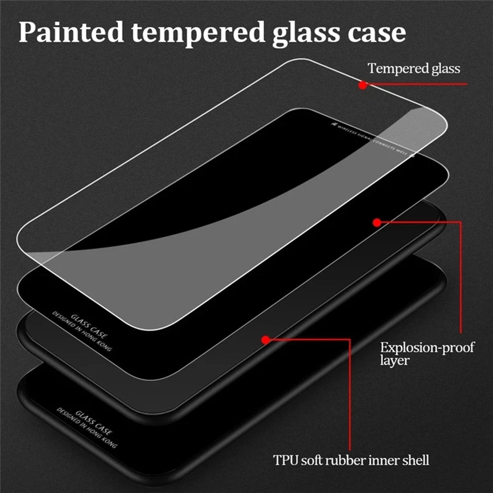 Racing Stripe Protective Phone Case - Glass Back