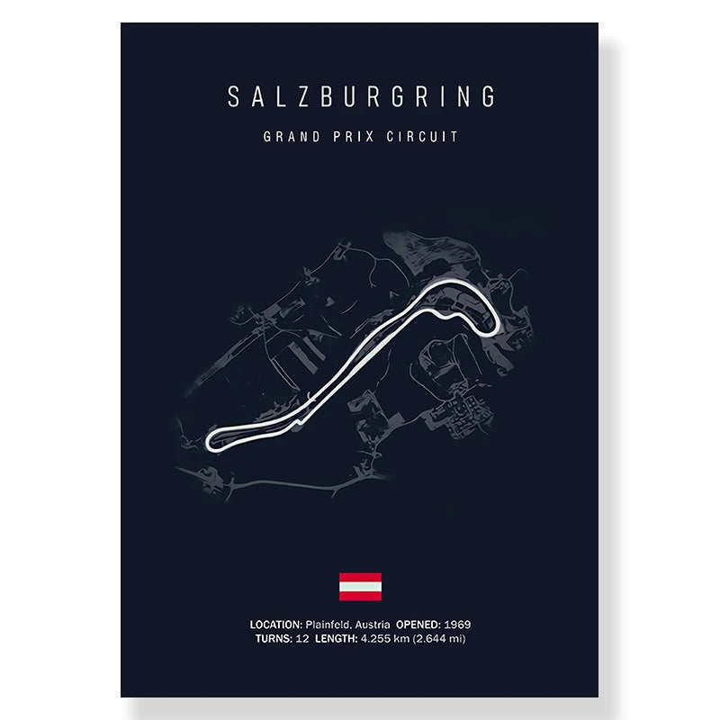 Racing Circuit Canvas Wall Art Poster - Imola & Monaco