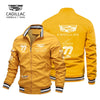 Printed Varsity Track Hooded Jacket