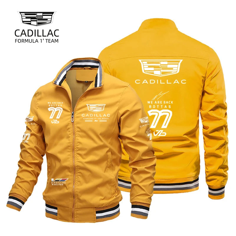 Printed Varsity Track Hooded Jacket