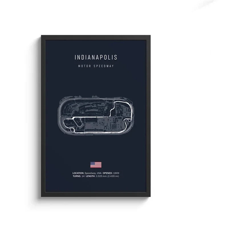 Racing Circuit Canvas Wall Art Poster