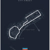 Modern Track Outline Canvas Poster - Unframed