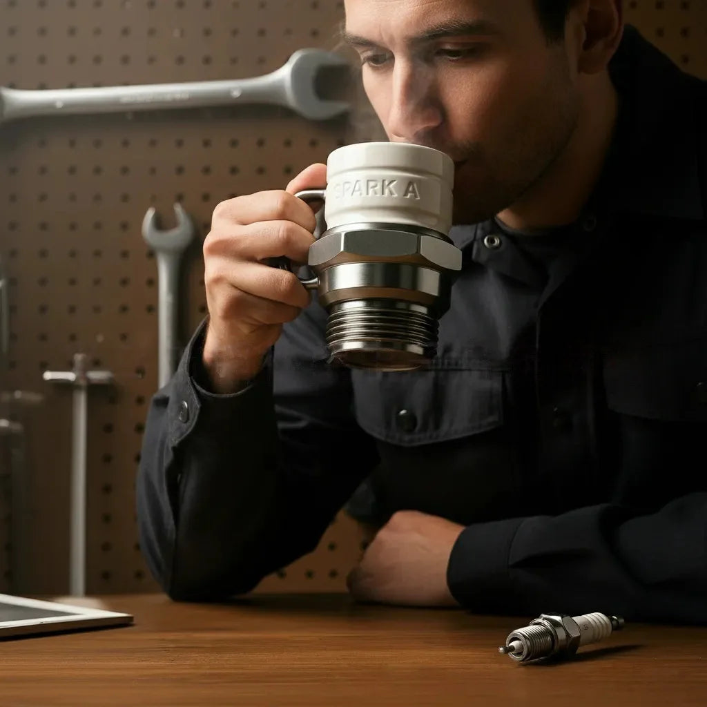Piston Detail Insulated Drink Stainless Mug