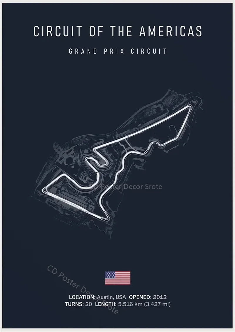 Racing Circuit Canvas Wall Art Poster - Imola & Monaco