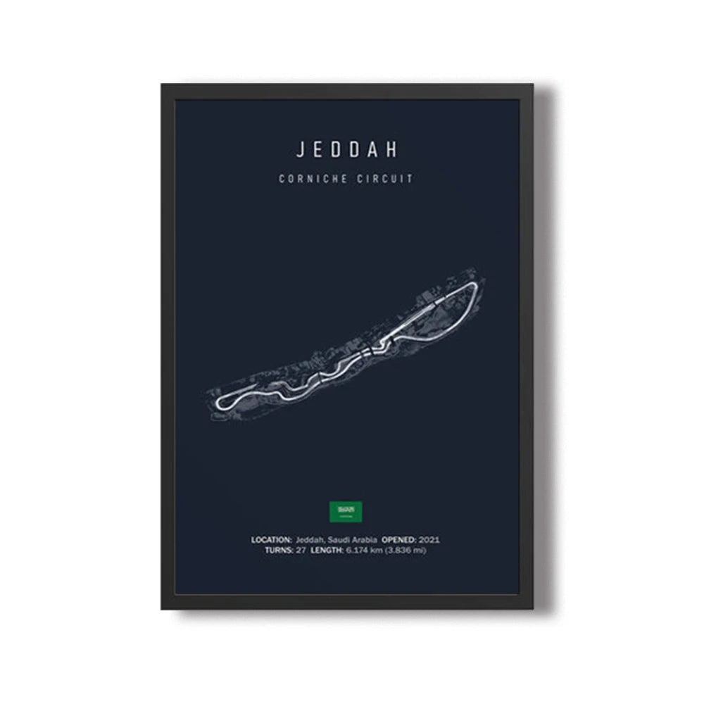 World Racing Circuit Canvas Poster