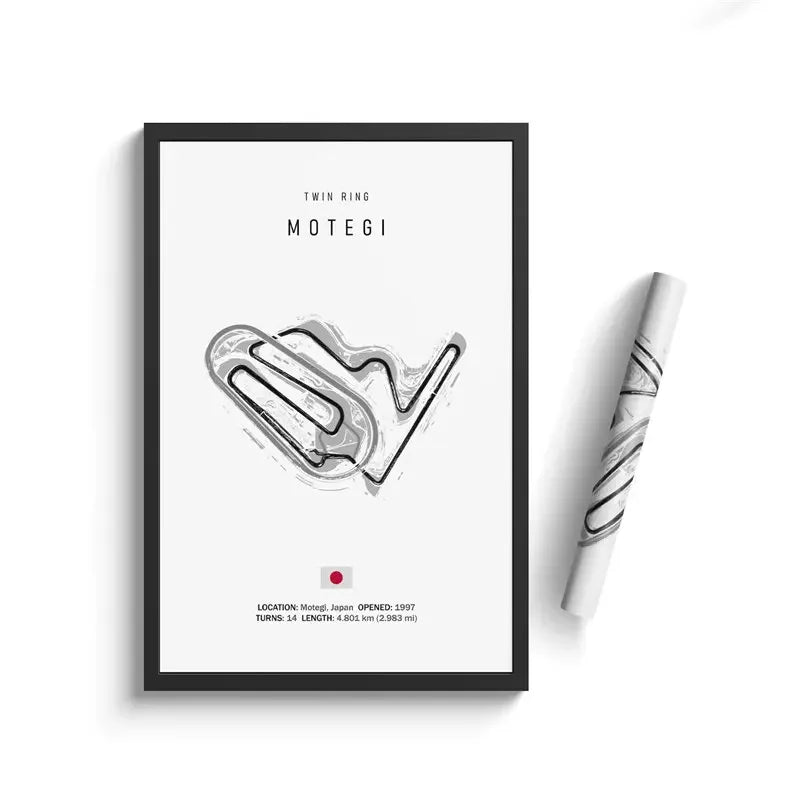 Racing Circuit Canvas Wall Art Poster