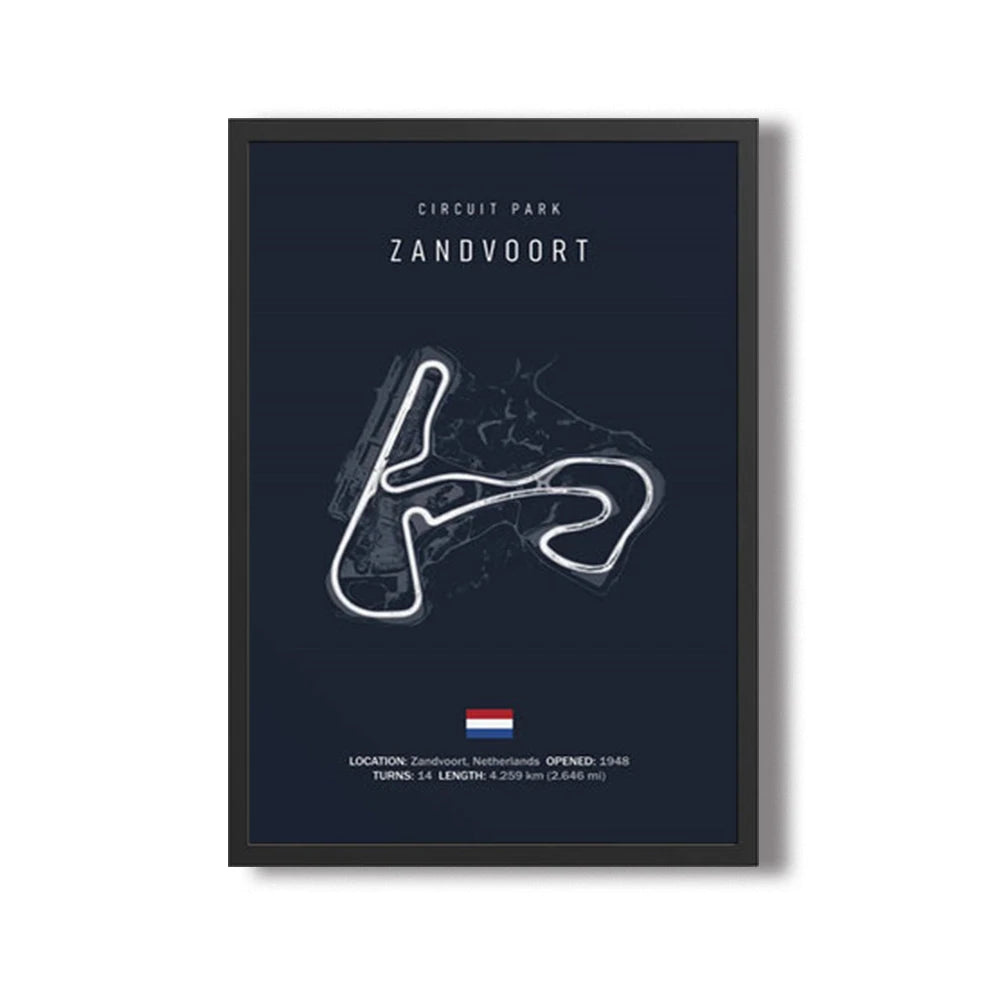 World Racing Circuit Canvas Poster
