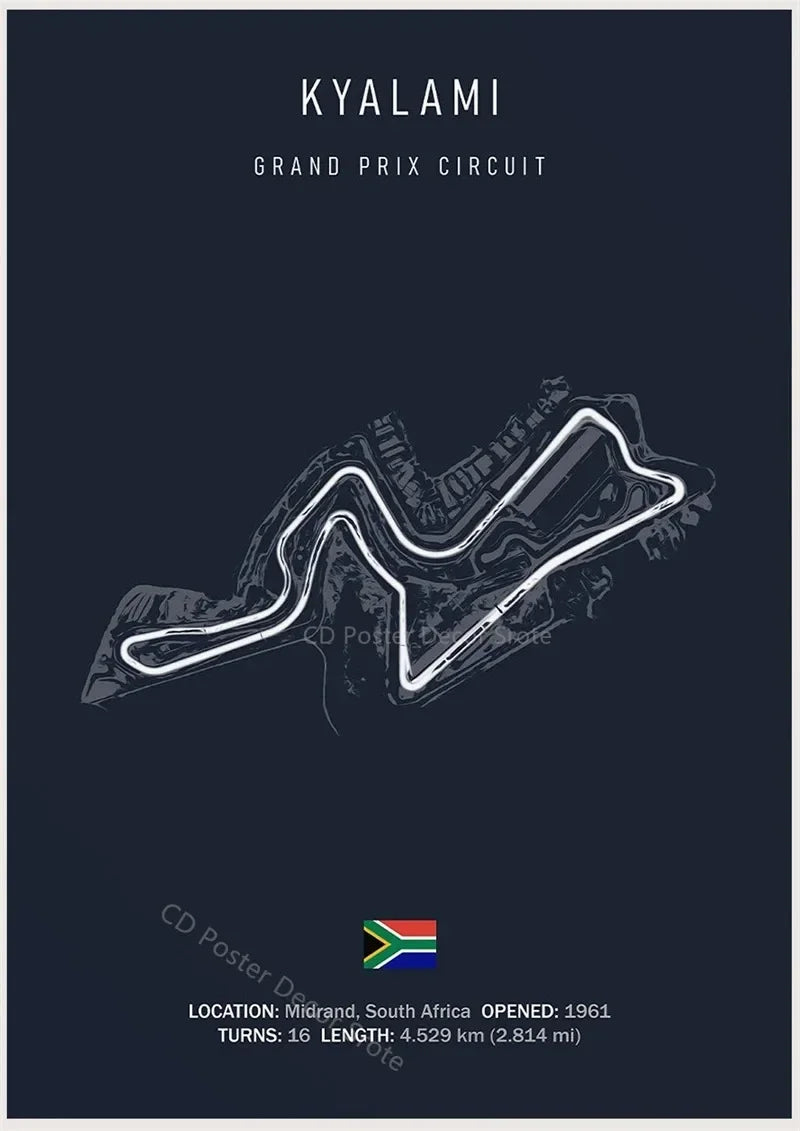Racing Circuit Canvas Wall Art Poster - Imola & Monaco