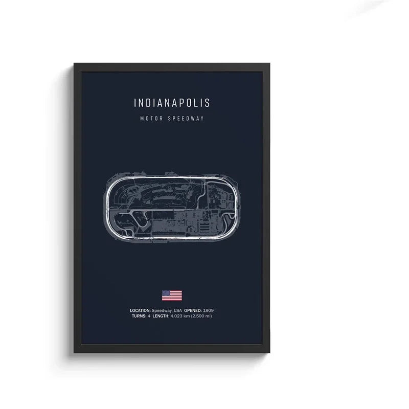 Racing Circuit Canvas Wall Art Poster