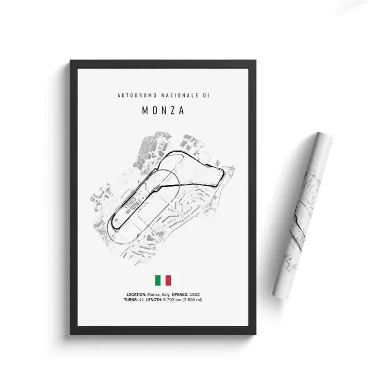 Racing Circuit Canvas Wall Art Poster