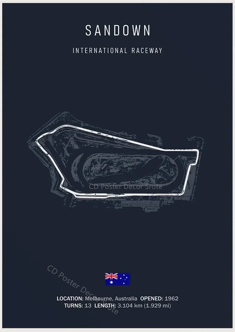 Racing Circuit Canvas Wall Art Poster - Imola & Monaco
