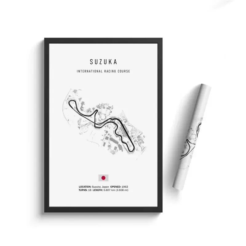 Racing Circuit Canvas Wall Art Poster