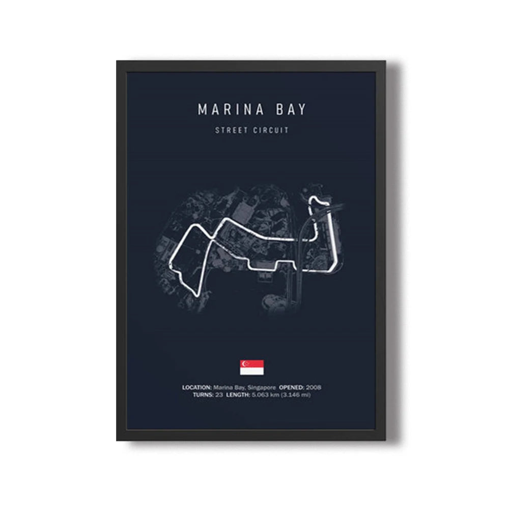 World Racing Circuit Canvas Poster