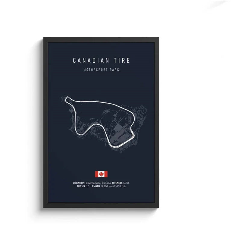 Racing Circuit Canvas Wall Art Poster