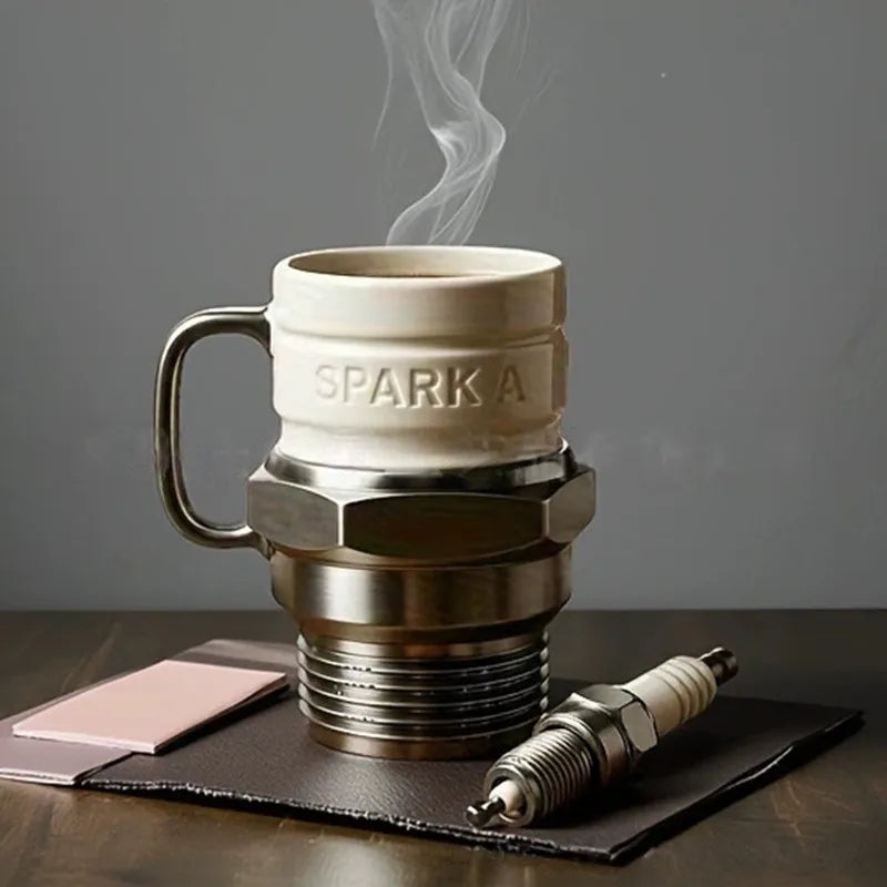 Piston Detail Insulated Drink Stainless Mug