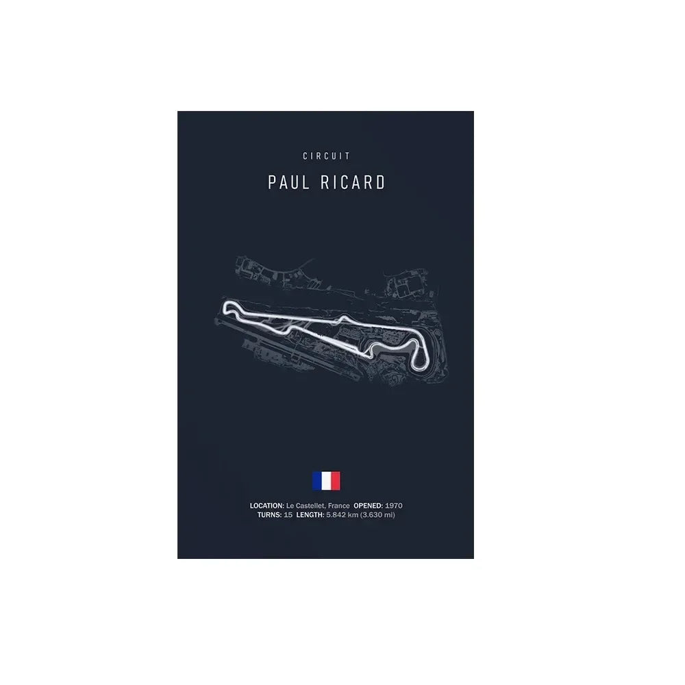 World Racing Circuit Canvas Poster