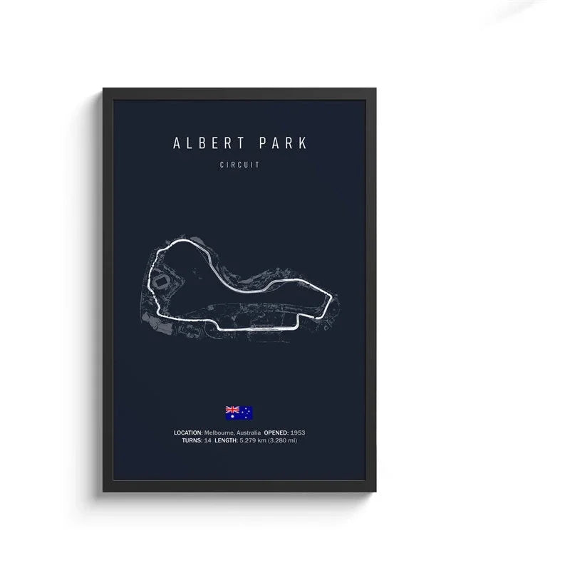 Racing Circuit Canvas Wall Art Poster