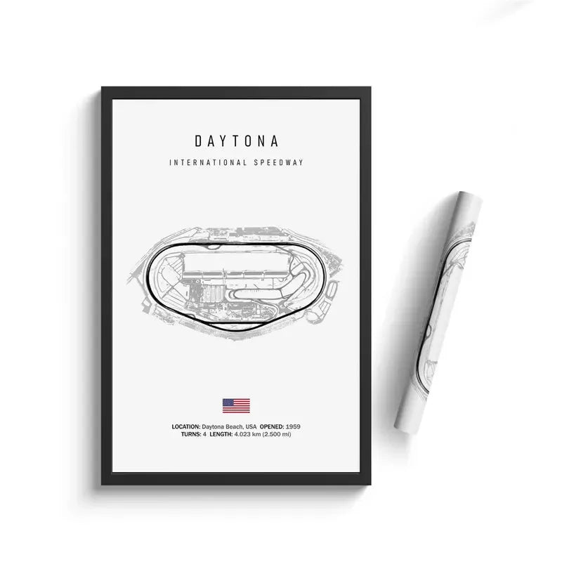 Racing Circuit Canvas Wall Art Poster